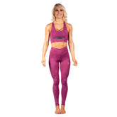 Warrior High Waist Compression Leggings - Plum